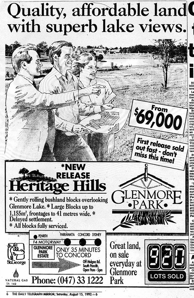 Glenmore Park Ad August 15 1992 daily telegraph 7