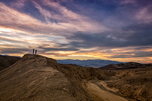 deathvalleynationalpark sunset drywash desert people