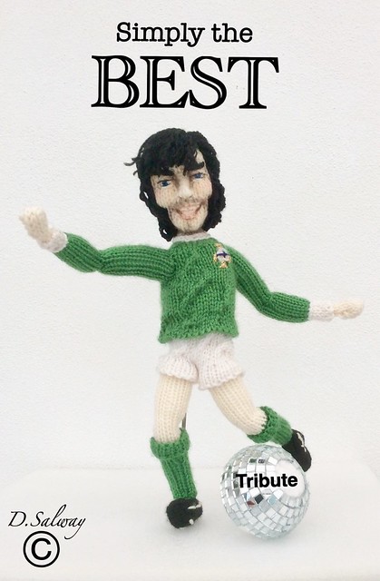 #GeorgeBest #George #Best #footballer #winger #number7 #Irish #manchesterunited #knitted #celeb #icon #doll