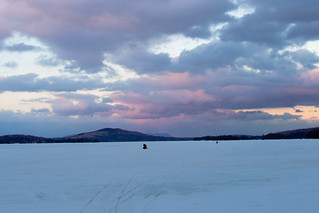 Sunset On A Frozen Lake