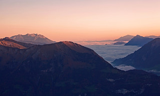 Sunrise over the Bernese alps