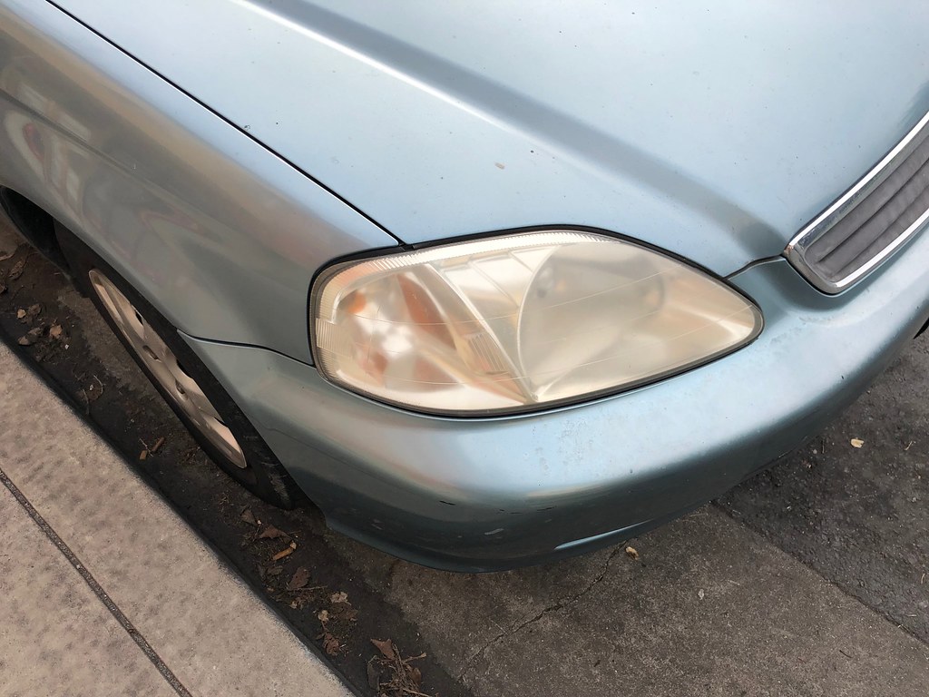 Car headlight, somewhere in the Bay Area