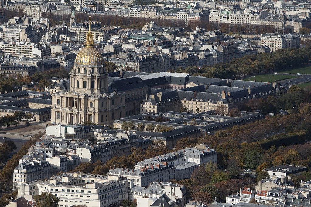 Париж 2018 — Виды с башни Монпарнас, крупные планы, Дом инвалидов и Пантеон
