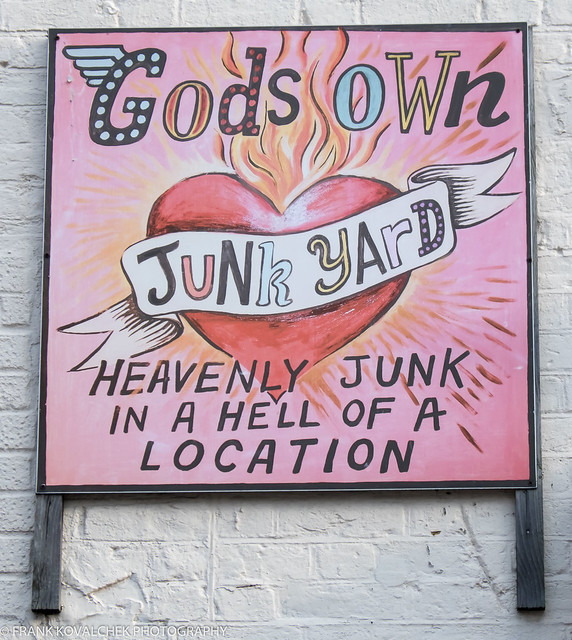 Sign at God's Own Junkyard