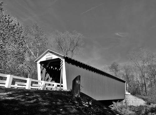 blackwhite blackandwhite bw thomasford covered bridge indiana county pa pennsylvania scenic scenery landscapes transportation outside
