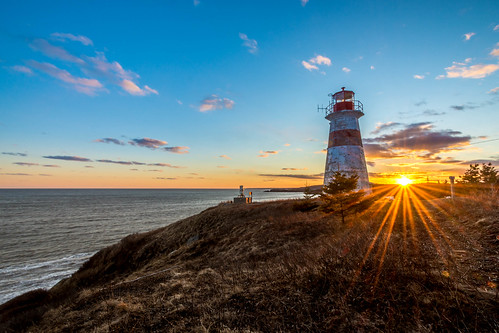 lighthouse fundy musquash head sunset