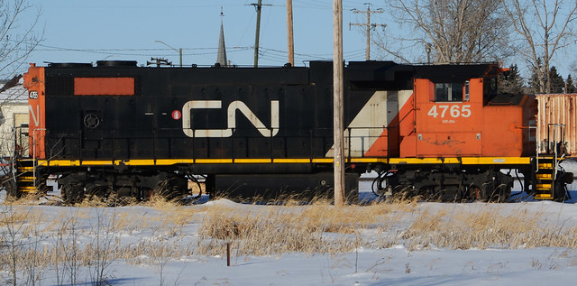 CN#4765 GMD GP38-2W ROSTER CN NOODLE RYLEY,ALBERTA CANADA 3-3-19 SUNDAY