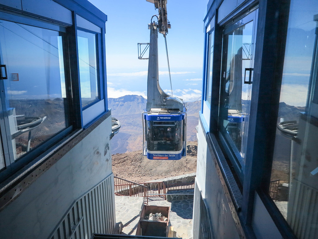 Cabina del teleférico del Teide