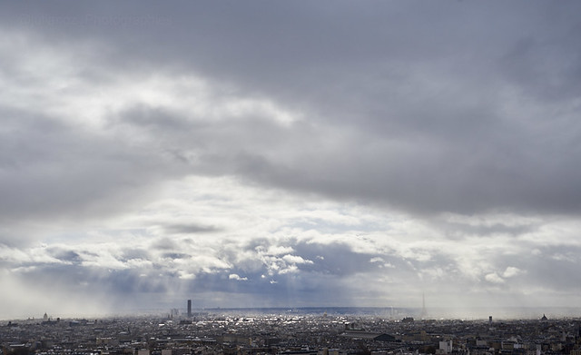 Passage de la Tempête « Freya » sur Paris centre et aux alentours avec de multiples rideaux de pluies, le 04/03/2019 « 2 »