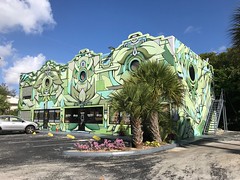 Mural by Ian Ross on West Bay Rd for KAABOOCayman In Cayman Islands Feb 19