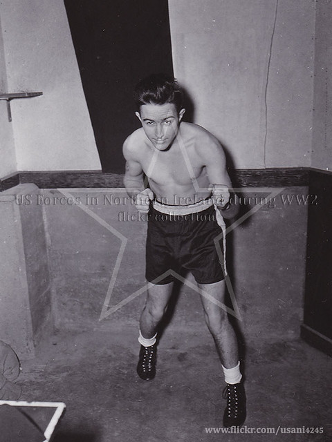 Boxer Frank Johnson, at the USNOB, March 1943