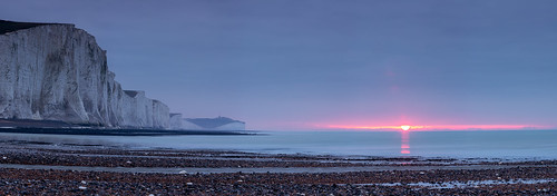 seven sisters south down national park country sunrise chalk cliff cliffs sea