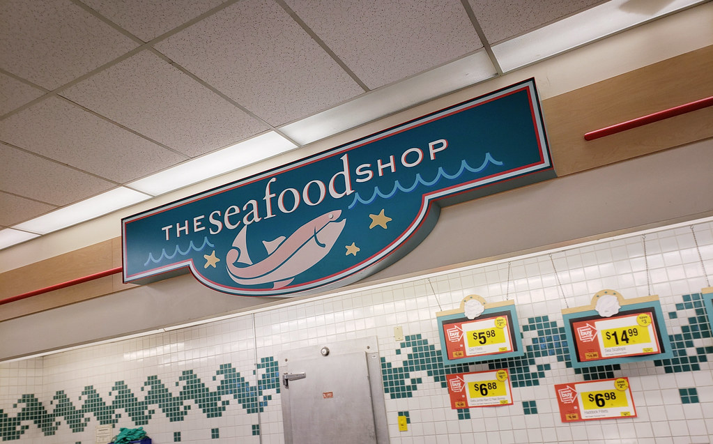 The Seafood Shop sign at Stop & Shop; Springfield, MA