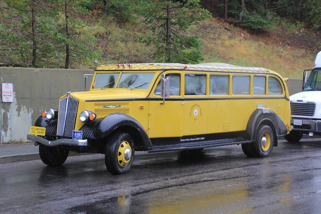 Vintage Transport, Yellowstone Park, Wyoming, USA.