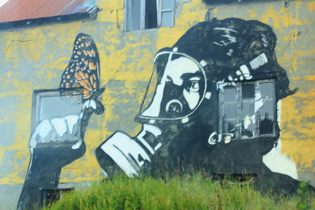 - Environmental / Stencil Art Graffiti  on the abandon house