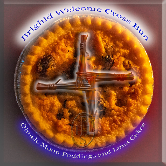 Brighid Welcome Cross Bun Óimelc Moon Puddings and Luna Cakes Reed Cross