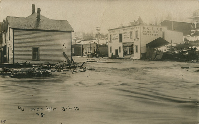 Palouse River Flood, March 1, 1910 - Pullman, Washington