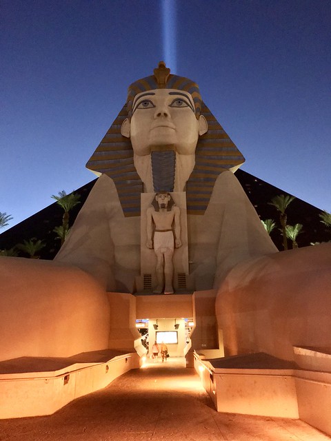 The Luxor Casino-Hotel in Las Vegas, NV.  My wife and I had a free buffet there.  Any further information of my recent trip to Vegas and Diego, feel free to read my blog at:  www.jvlivs.wordpress.com.  I’m on the blog most days of the week!