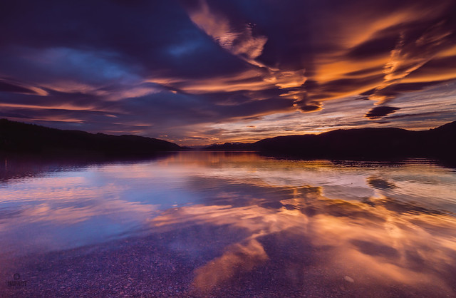 Dragon's Breath.  A monster sunset on Loch Ness