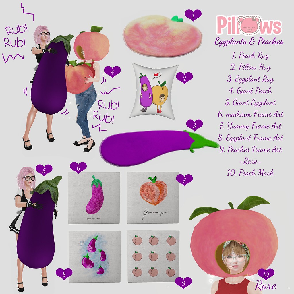 P] Pillows, Eggplants & Peaches, Here is the last of [P] P…