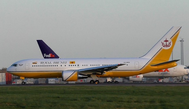 Brunei Government Boeing 767-200 V8-MHB at London Stansted Airport