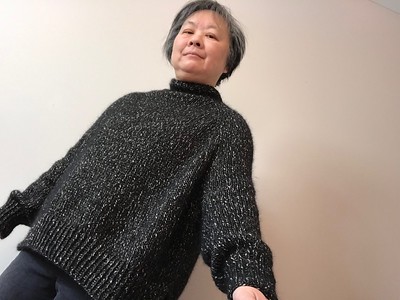 My finished Turtle Dove by Espace Tricot that I knit my mom!