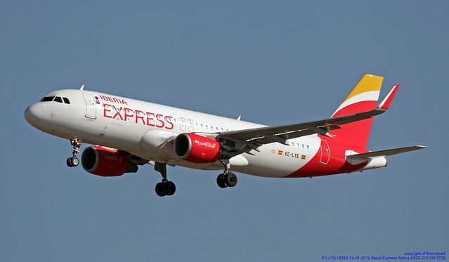 EC-LYE LEMD 14-01-2019 Iberia Express Airbus A320-216 CN 5729