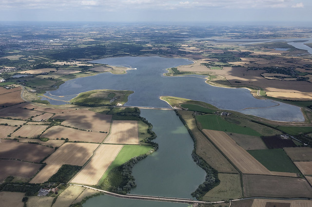Abberton Reservoir in Essex - aerial image