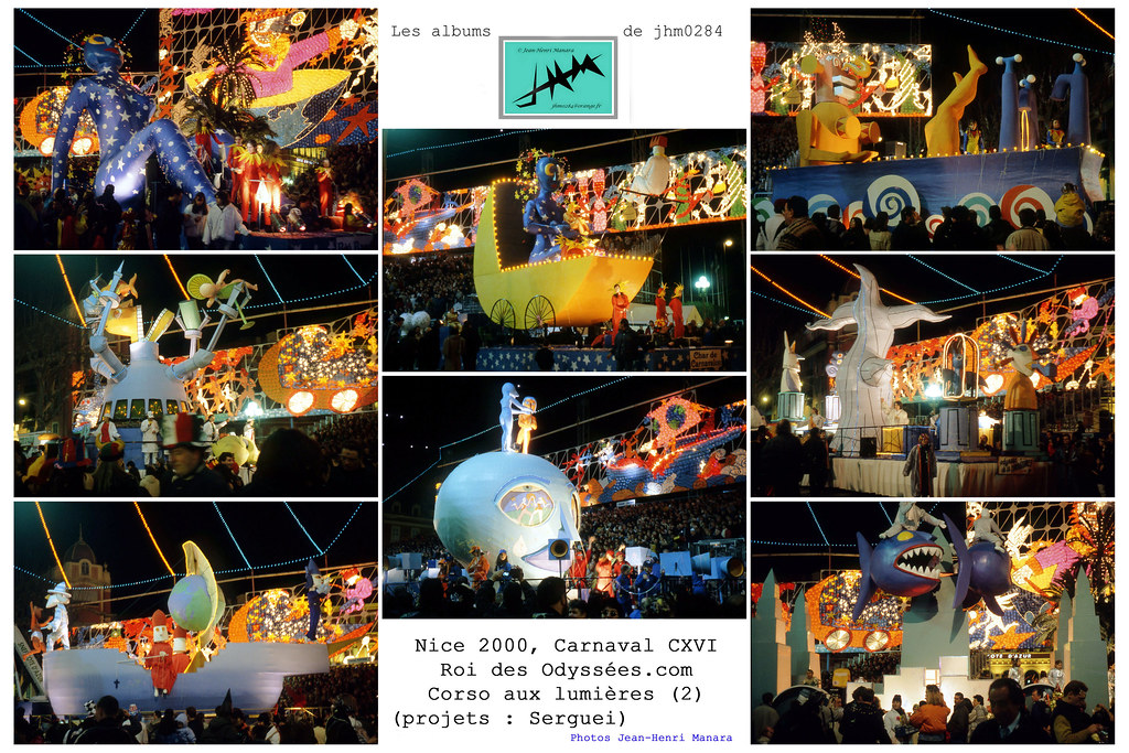 JHM-Multiple - Nice 2000, Carnaval CXVI, Roi des Odyssées.com (Serguei) Corso aux lumières (2)