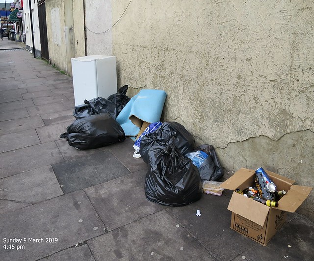 Moorefield Road N17. Regular rubbish dumping spot.