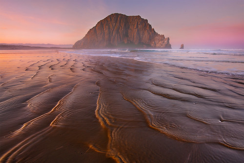 stack morro bay landscape outdoor coast sea seascape sunrise morning ripple wave pattern beach
