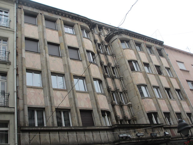 Building at entrance to Shopping Center Millennium, Kneza Mihaila Street, Belgrade, Serbia