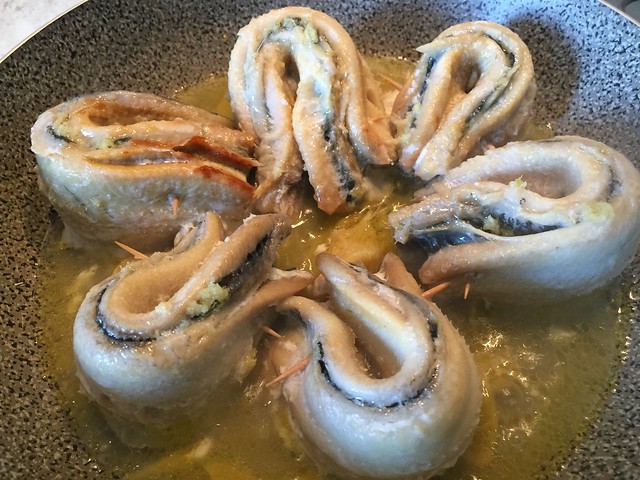 rolls of herring and ginger