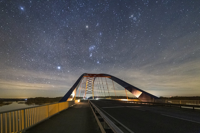 Sternenhimmel über der Dömitzer Brücke