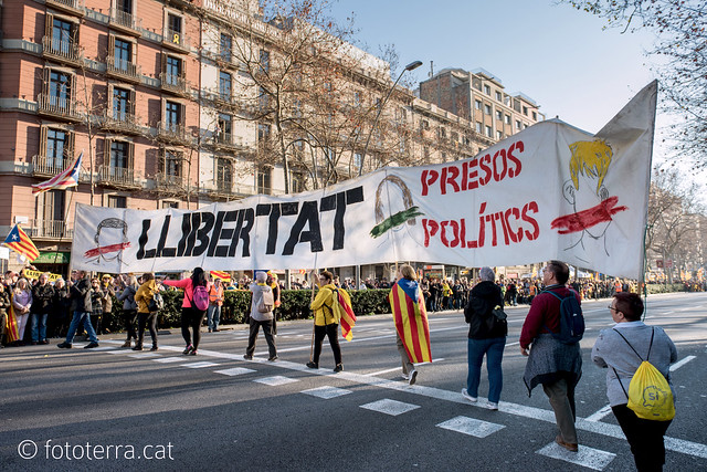 Manifestació Autodeterminació no és delicte [Gran Via, Barcelona 16.02.2019]