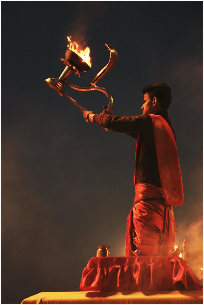India Travel Photography: Aarti Ceremony, Nada Sadhus & burning Ghats at Varanasi 2019 Benares.003 by Hans Hendriksen