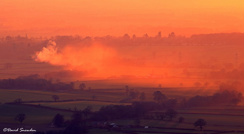 davidsnowdonphotography canoneos80d landscape valeofyork fire smoke fields sunset orange