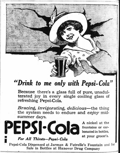 1922 advertisement for Pepsi-Cola - Drink to me only with … | Flickr