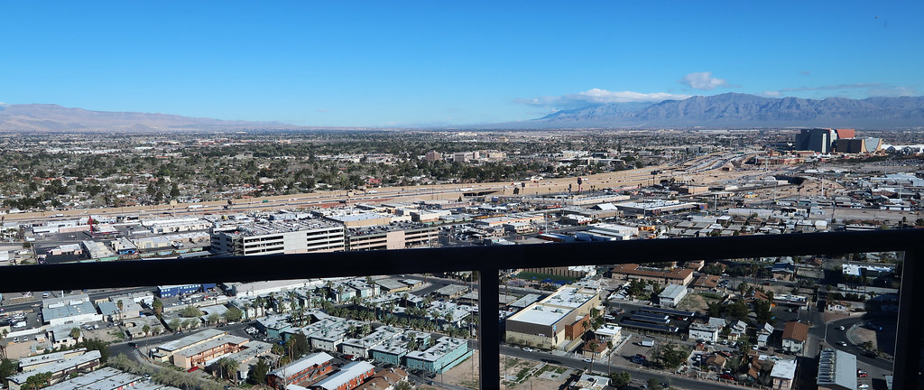 View from a high-rise condo on the Las Vegas Strip