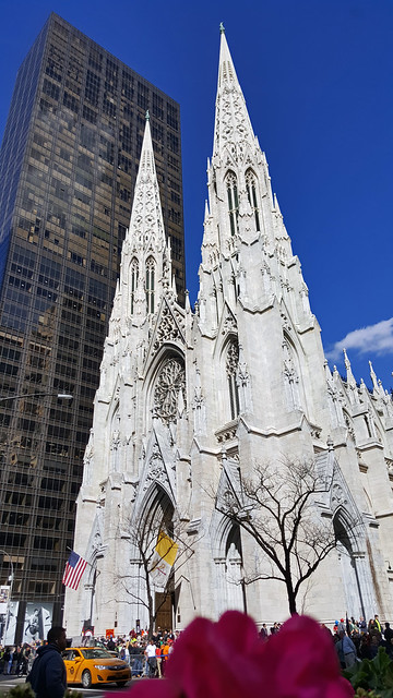The Cathedral of St. Patrick at 5th Ave in Midtown Manhattan in New York City, NY