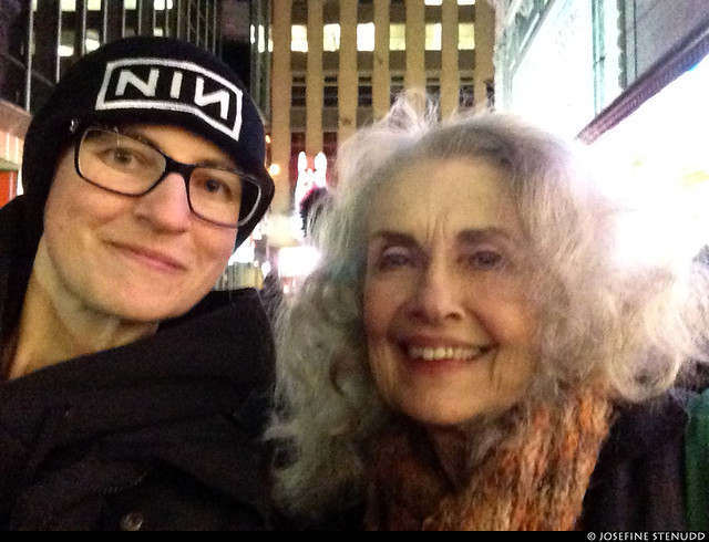 20170105_i08k Me & Mary Beth Peil (... I think) by the stage door of the Booth Theatre, where she was doing 