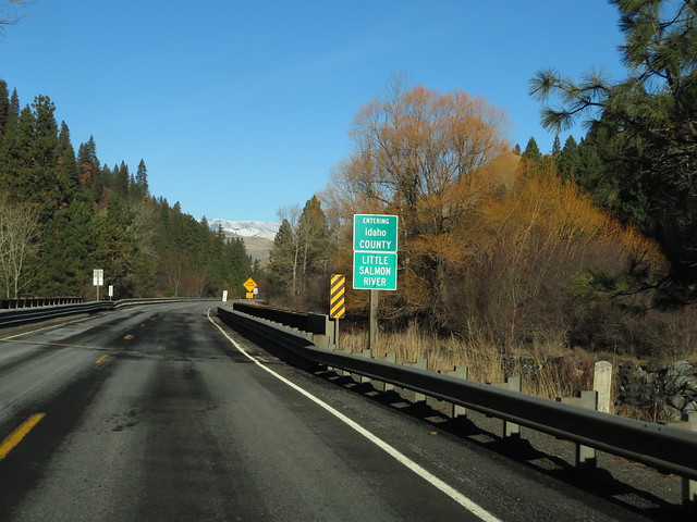Entering Idaho County, U.S. Route 95 Between New Meadows and Riggins, Idaho
