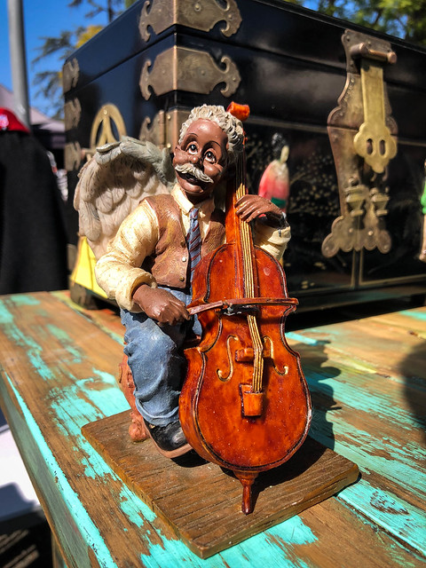Cello Player Figurine at Melrose Trading Post - West Hollywood, CA