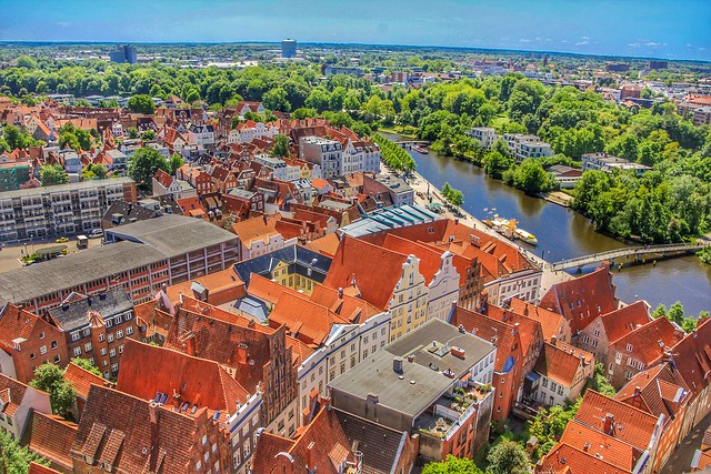 Lubeck Roof Tops. Lubeck, Germany