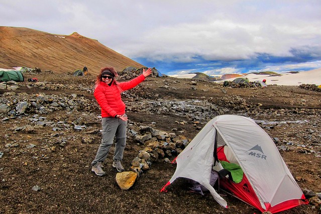 Iceland ~ Landmannalaugar Route ~  Ultramarathon is held on the route each July ~ Camp Site