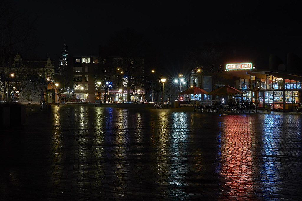 City center Nijmegen at night