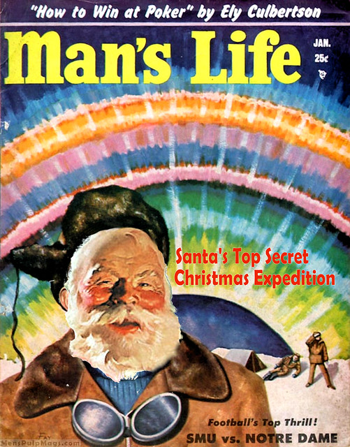 MAN'S LIFE, Jan 1954 - Santa spoof cover