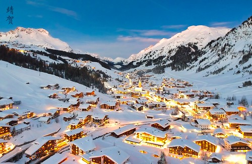 lechamarlberg lech austria skiresort 滑雪场 莱西 奥地利 日落 sunset dji spark