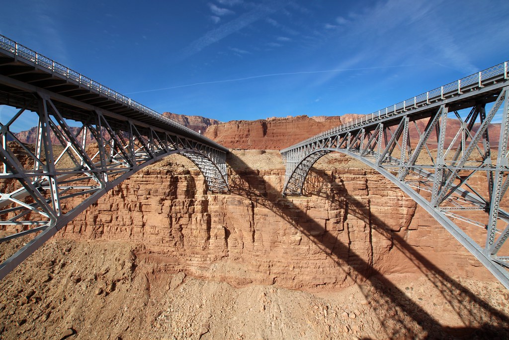 New and Old Navajo Bridges (Coconino County, Arizona)