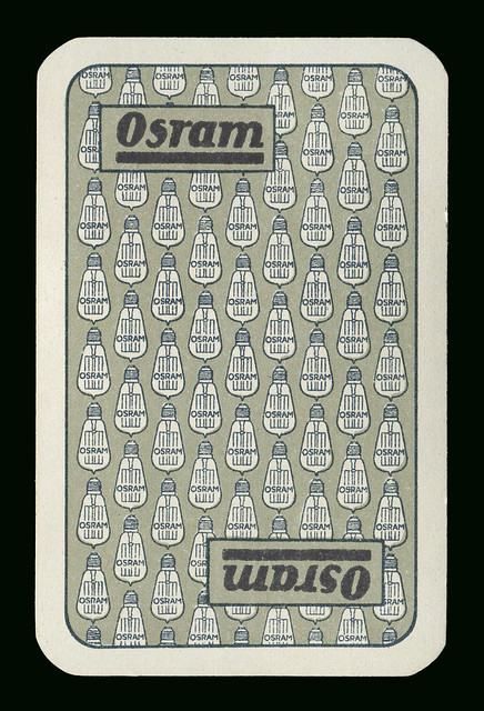Werbegeschenk von Osram, ein Kartenspiel, Rückseite der Karten